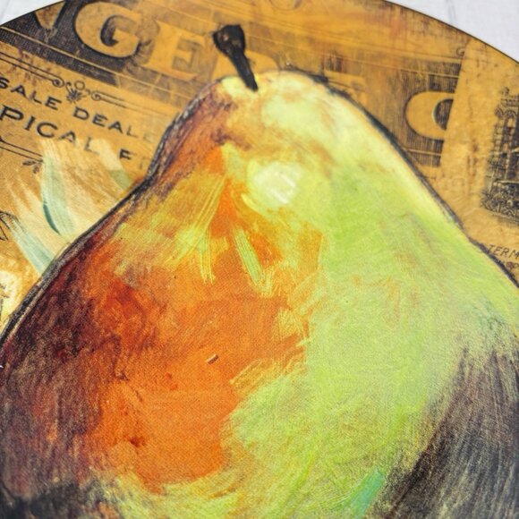 Pier 1 Phoenix Creative FRUIT CRATE Apple Pear Stoneware Salad Plates Set of 2 - Picture 9 of 11